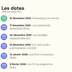 PROGRAMME En Français 🇫🇷 | DÉPART: 10 NOVEMBRE